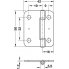 Петля для дверей "гармошка" 42х50 мм