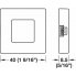 Бесконтактный модульный выключатель 40X40 мм