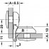 Шарнир для цельностеклянных витрин 180°