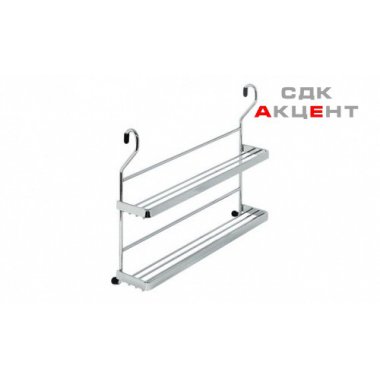 Полка для специй 350х90х275 мм, сталь, хром, мат.