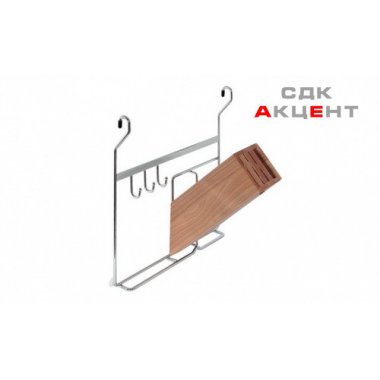Держатель / подставка для ножей 350х230х50 мм, сталь, хром.