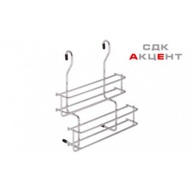 Полка для специй 276х128х294 мм, сталь, хром, полир.