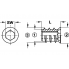 Муфта для ввинчивания M10 17 x 25 мм SW10 оцинкованная сталь