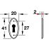 Накладка под ключ 20x41