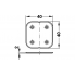 Петля пластиковая коричневая 40x40мм