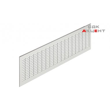 Вентиляционная решетка, алюминиевая, цвет серебряный 480x 80мм