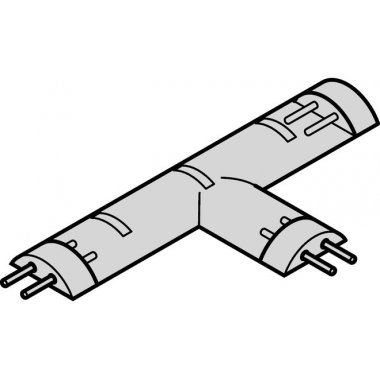 Соединитель Т-образный LED 2011 12V/0.2W теплый белый свет 75мм