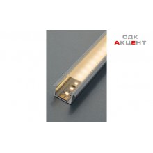 Профиль для лент LED 2013/2015/3013/3015 нижнее крепление алюминий цвет: серебристый 18х8.5х2500мм матовый