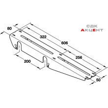 Соединитель для фиксации столешницы цвета алюминия Idea + / M / A / C 800мм