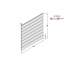 Панель DISPLAY, 1200/1200 мм, цвет груша