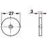 Ответная пластина к магнитному фиксатору D=27 мм