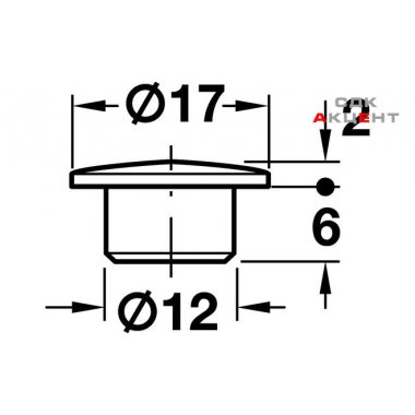 Заглушка деревянная D17 мм, для отверстий D12 мм, бук