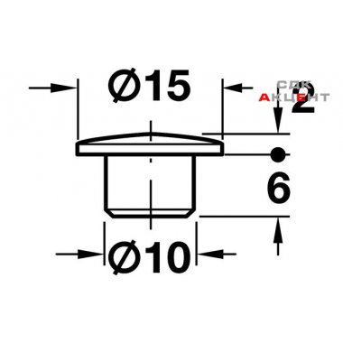 Заглушка деревянная D15 мм, для отверстий D10 мм, ясень