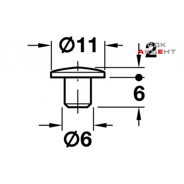 Заглушка D11/6OAK