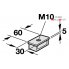 Заглушка для стойки  M10/60x30 мм, верхняя