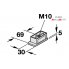 Заглушка для стойки  M10/60x30 мм, нижняя