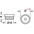 Вставка подпятника 17 мм, пластик