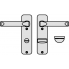 Комплект ручек 123х53 мм, алюминий, WC