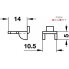 Полкодержатель для профиля 10х14 мм