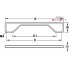 Ручка мебельная 174х29мм цинк хромированный матовый