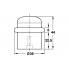 Стопор дверной покрытия латунь полированная 44х36мм