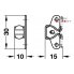Цокольная защелка 30 мм, сталь пружинная