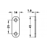 Магнитная защелка усилия 3,5 кг, пластмасса, белая