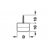 Опорный подпятник D25x10 мм, пласт. белый, резина