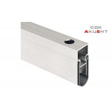 Уплотнитель для дверей алюминий / силикон серый 708мм 15х30мм с 1-м замыкателем