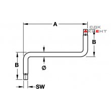 Ключ шестигранный SW3, Z-образной формы