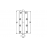 Петля карточная сталь оцинков. для плоских дверей 140мм QF1 прав.