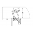 Откидная фурнитура Tavoflex цвет алюминий 698 мм