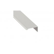 Мебельная профильная ручка-планка для деревянных дверей 43х2500 мм алюминиевая серебрянная