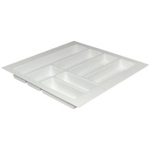 Вставка для столових приборів пластикова біла 390х490х57мм